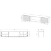 Móvel de TV Cama RTV TULA 183x35x37 preto mate + lareira branca