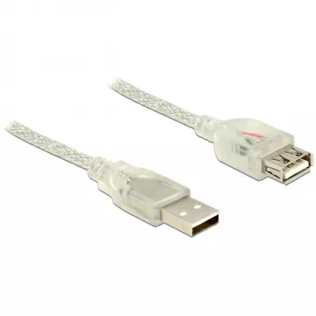 Cabo USB DeLOCK 83883 USB 2.0 2 m transparente