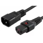 Cabo de alimentação Microconnect PC1024 preto 1 m conector fêmea C13 conector fêmea C14