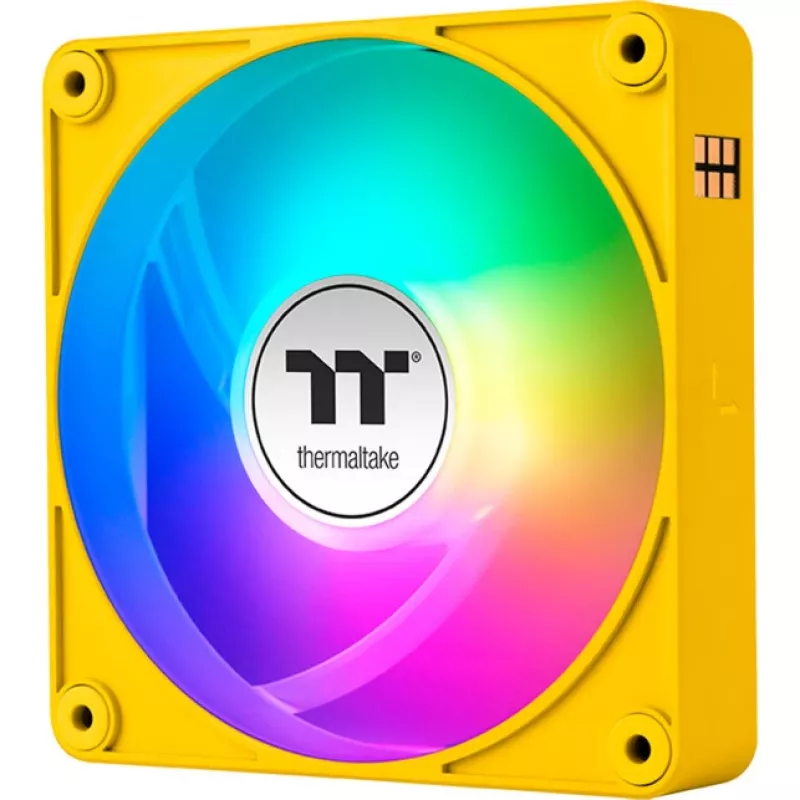 Ventoinhas de caixa Thermaltake CT120 EX ARGB 120 mm amarelo pack de 3