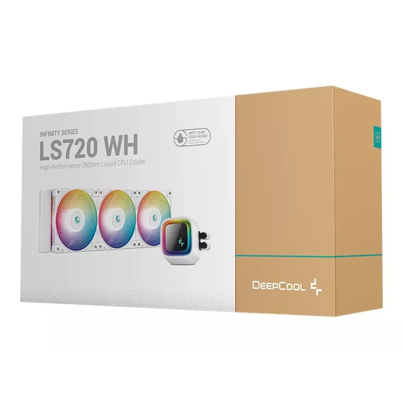 Refrigeração líquida All-in-One DeepCool LS720 WH 12 cm 500–2250 rpm 32,9 dB