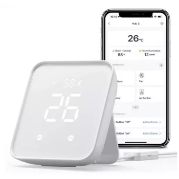 Hub Smart Home SwitchBot W3202100 — gateway Wi‑Fi e Bluetooth para dispositivos SwitchBot