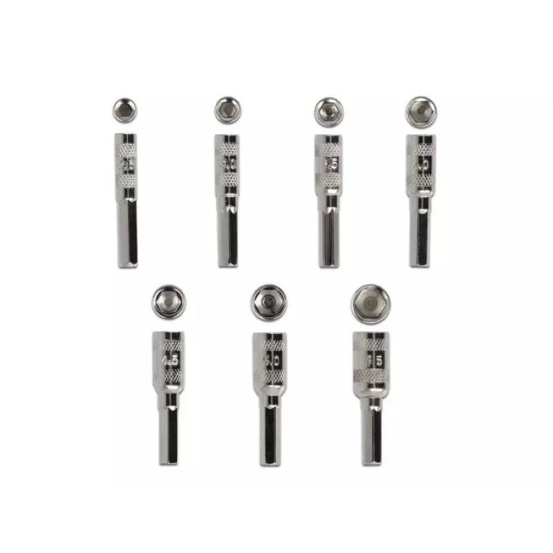 Conjunto de chaves de fendas DeLOCK 90551 8 peças sextavado exterior fenda oca 2,5 - 5,5 mm