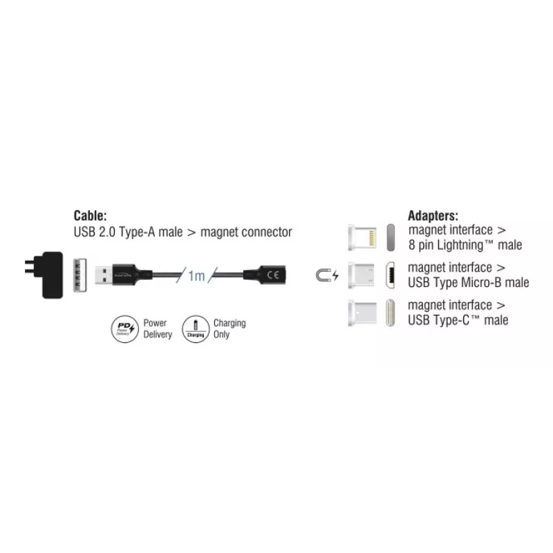Cabo USB DeLOCK 88165 1 m USB A preto