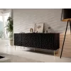 Cómoda HOLE 190x40,5x74,5 cm preto mate