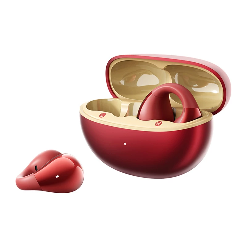 Auscultadores sem fios com clipe QCY Crossky Clip C30S (vermelho) — design de clipe, intra-auriculares, sem fios