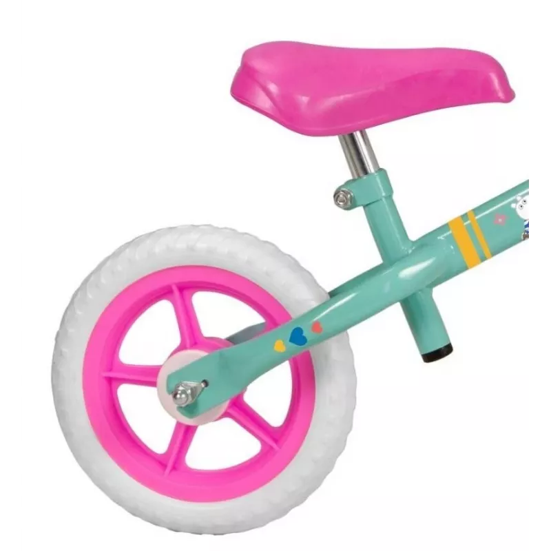 Toimsa TOI198 Peppa Pig bicicleta sem pedais, 10 polegadas (25,4 cm), verde multicolor