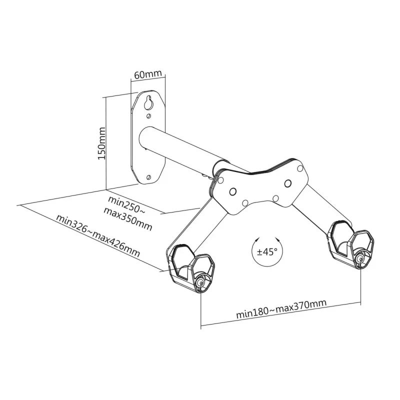 Suporte de parede para bicicleta MACLEAN MC-457, carga máx. 25 kg