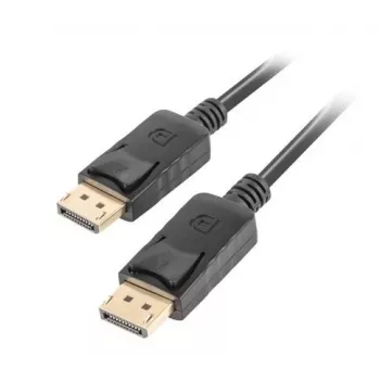 Cabo DisplayPort Lanberg 19 Pin V1.2 4K, 1M | CA-DPDP-10CC-0010-BK | DisplayPort para DisplayPort