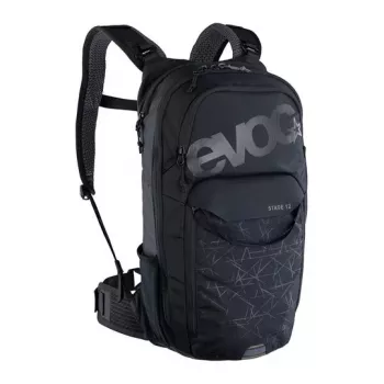 Mochila de bicicleta EVOC Stage preto nylon 12L 2L reservatório de água