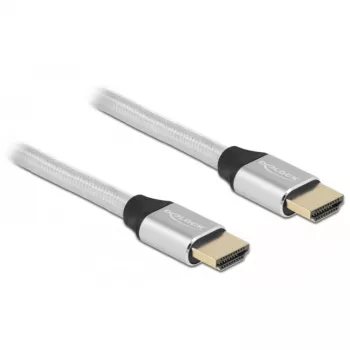 Cabo HDMI DeLOCK Ultra High Speed 48 Gbps 8K 60 Hz prateado 3 m