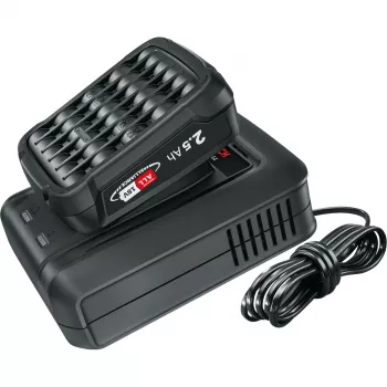 Conjunto de arranque de bateria 18V 1x 2,5Ah + carregador rápido AL 18V-44 (preto, bateria de iões de lítio 2,5Ah, POWER FOR ALL ALLIANCE)