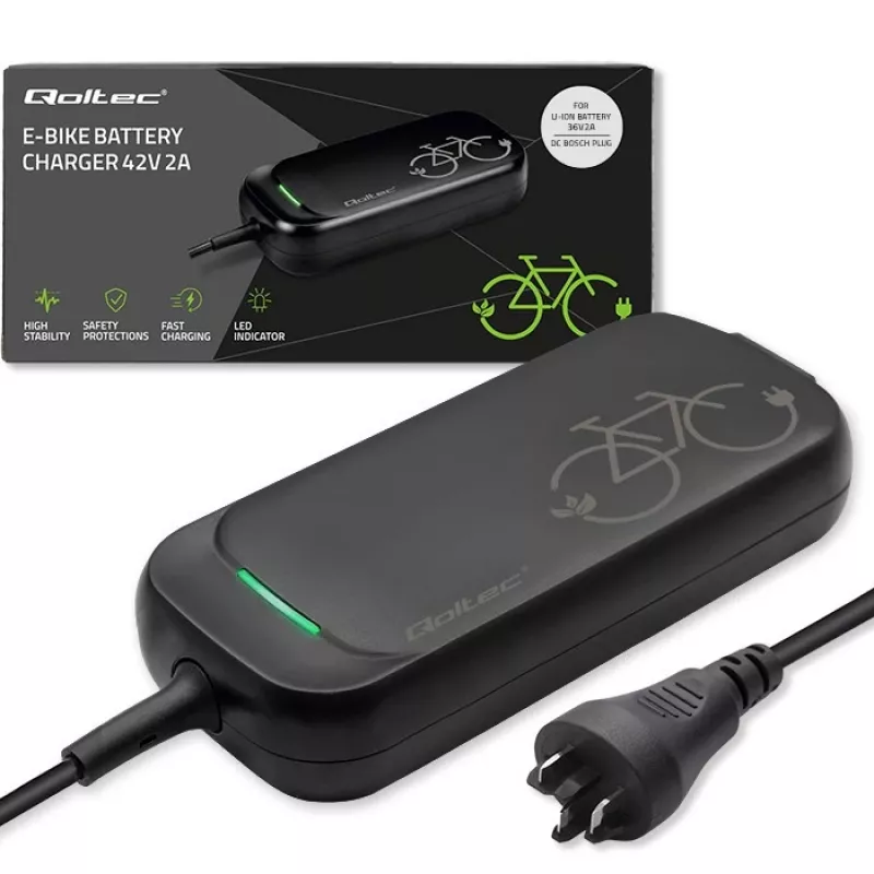 Carregador QOLTEC para e-bike Bosch 50762 36V/42V 2A