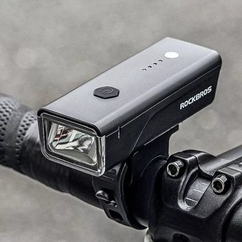 Rockbros luz de bicicleta + cabo USB-C - USB-A 260 lm preto