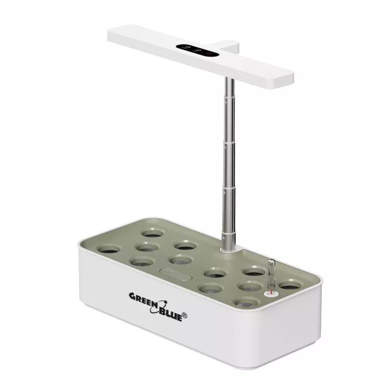 Sistema inteligente de cultivo de plantas de interior GreenBlue, vaso SMART, capacidade 4L, para 12 plantas, LEDs de espetro completo, GB133