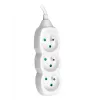 TRACER PowerCord cabo de extensão 1,5 m 3 tomadas branco