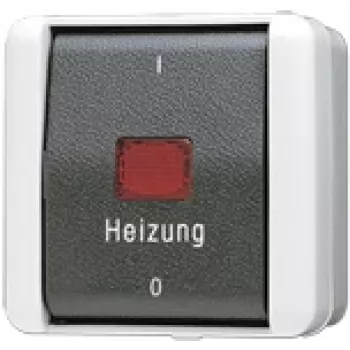 JUNG Interruptor de emergência para aquecimento 802HW WG800 IP44 Ais 2pol. 802HW (802HW)