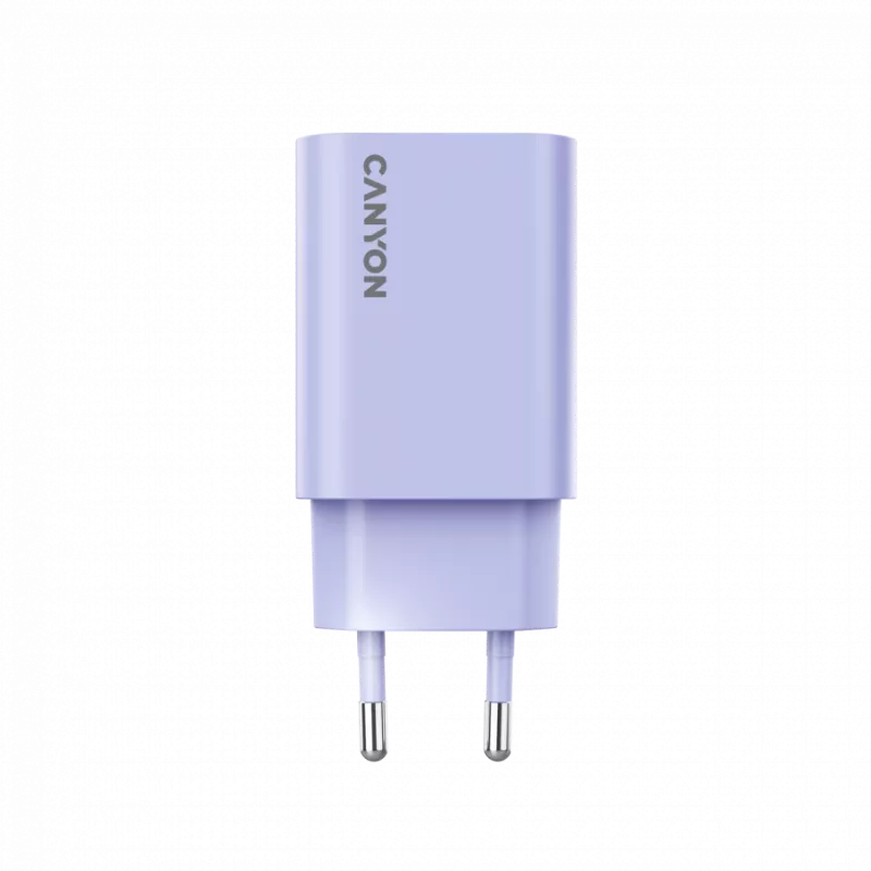 Carregador de parede CANYON OnCharge 30CL, 30W USB-C PD, 1x saída PD, ficha EU, roxo