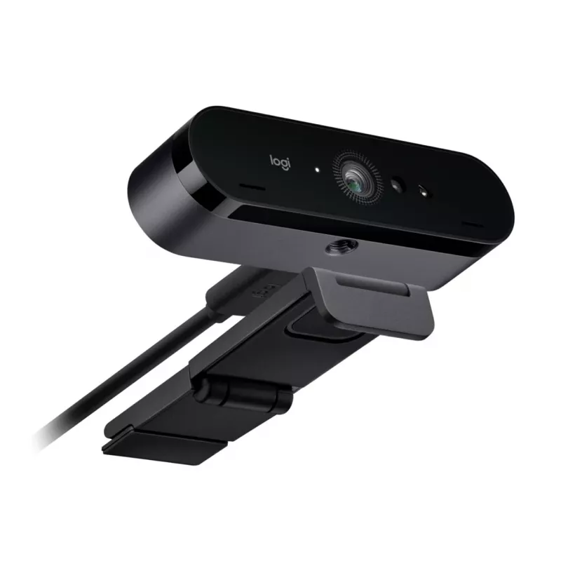 Logitech BRIO 4K Ultra HD Pro webcam 960-001106, 4096x2160, HDR, RightLight 3, zoom digital 5x, focagem automática, USB 3.0 (USB-C), preta