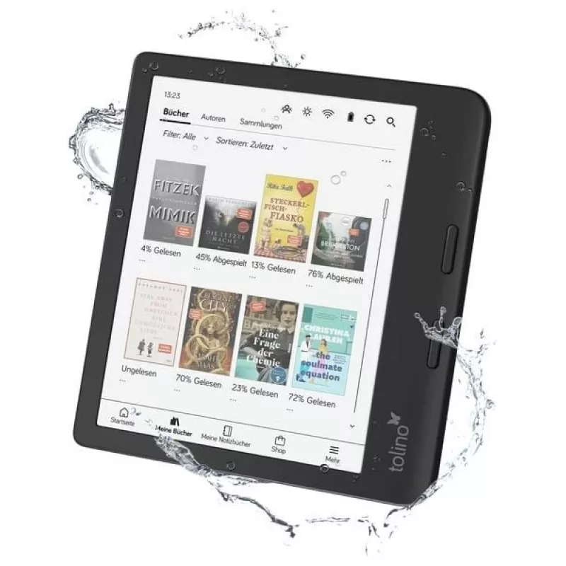 Leitor de e-books Tolino ecrã tátil Wi-Fi preto