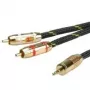 Cabo de ligação áudio ROLINE GOLD 3,5 mm jack estéreo - 2x RCA, macho / macho 5