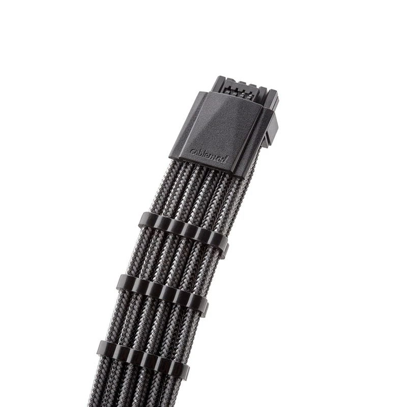 Cabo CableMod C-Series Pro ModMesh Sleeved 12VHPWR PCI-e para Corsair (Carbono, 16-Pin para Triple 8-Pin, 600mm)