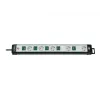 Brennenstuhl Premium-Line Technik 5 tomadas, 3 m régua de tomadas 5 tomadas preto/cinzento-claro, 3m H05VV-F 3G1,5, com interruptor individual, disposição especial das tomadas