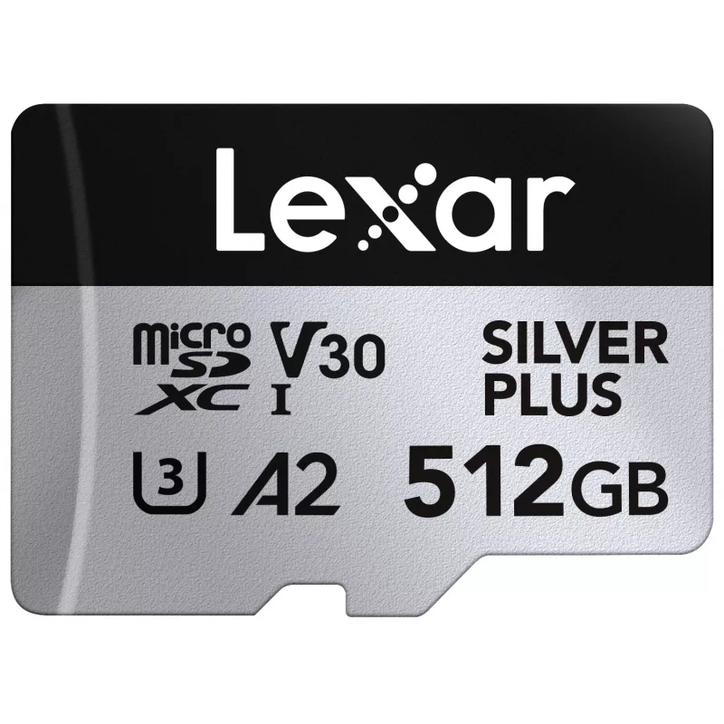 Memória flash Lexar 512 GB UHS-I microSDXC SILVER PLUS