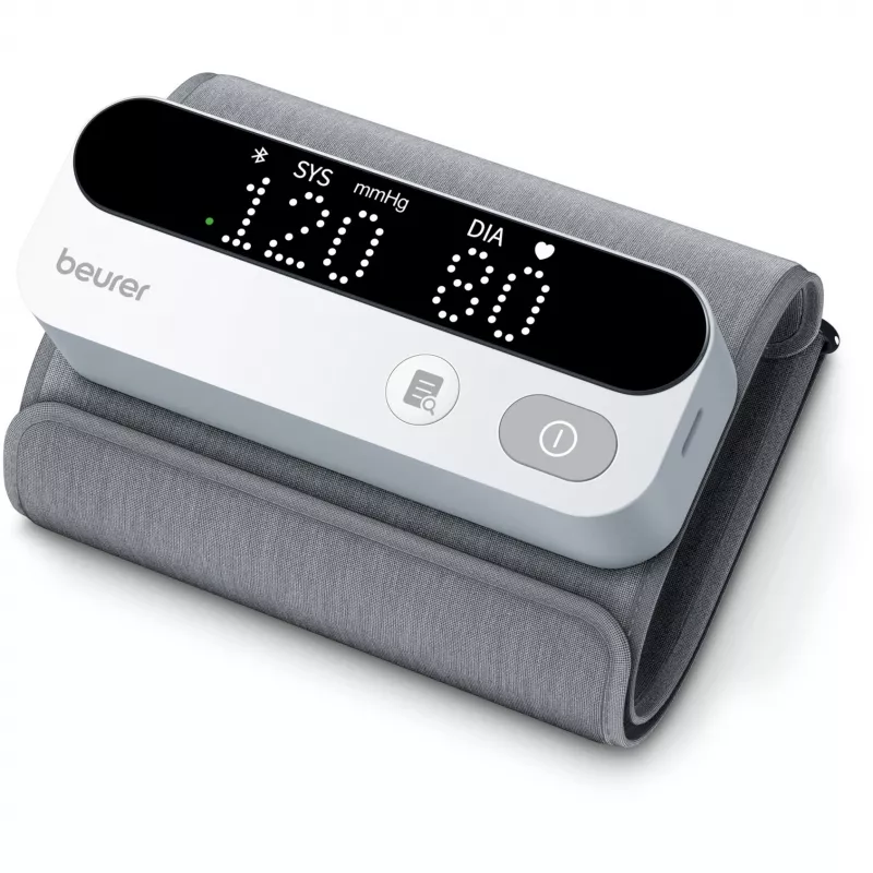 Medidor de tensão arterial de braço Beurer BM 59, Bluetooth, branco/preto