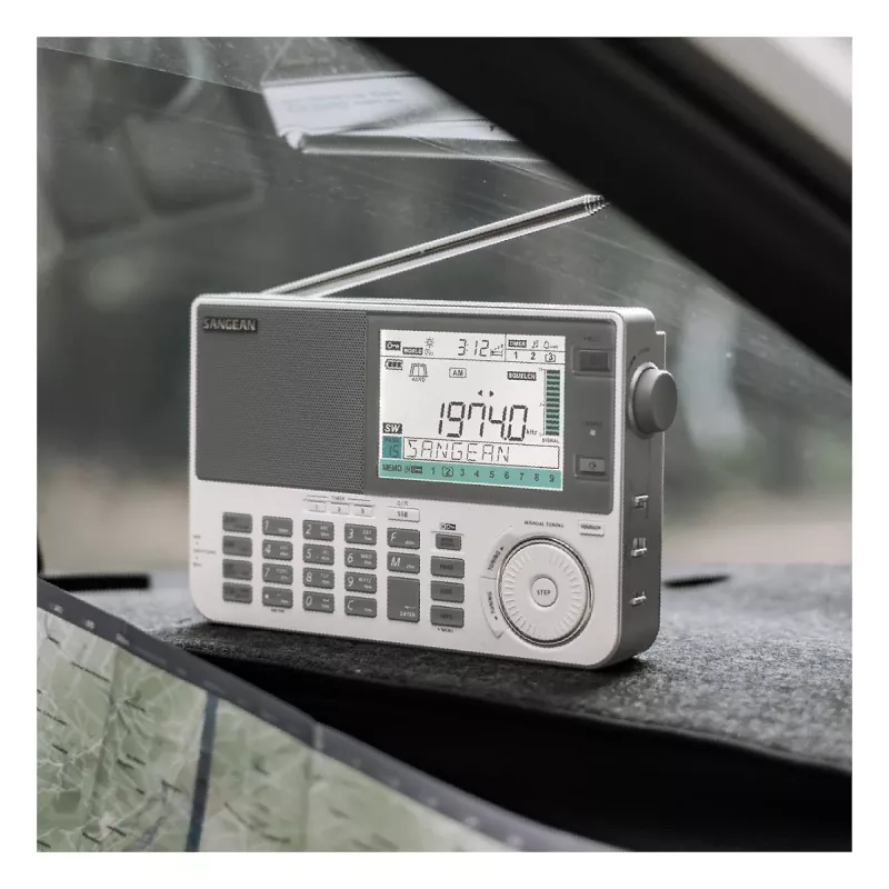 Rádio portátil Sangean ATS-909 X2 — branco — sintonizador digital AM FM SW