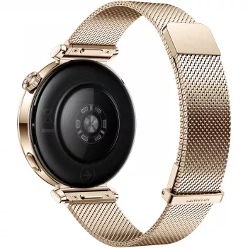 Smartwatch HUAWEI WATCH GT5 41 mm – 1,32 polegadas AMOLED, 466×466, 323 mAh, caixa em aço inoxidável, bracelete dourada