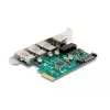 DeLOCK placa PCI Express x1, 3 x USB 5 Gbps tipo A, 1 x Gigabit LAN