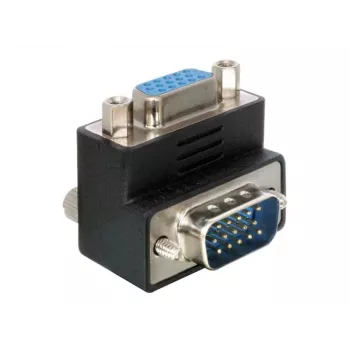 Adaptador Delock VGA macho/fêmea 90° angular (65171)