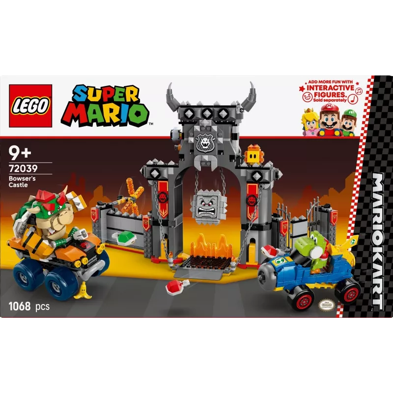 Brinquedo de construção LEGO 72039 Super Mario Fortaleza do Bowser com Mario Kart, conjunto interativo