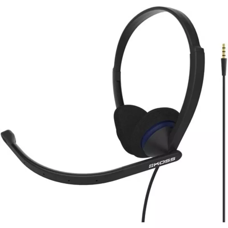 Headset Koss CS200i com fios arco de cabeça escritório/call center preto