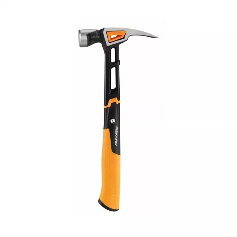 Fiskars 1020214 Martelo de unhas preto, metálico, laranja