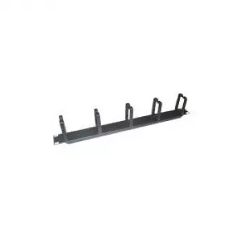 Placa de passagem de cabos LogiLink para armário elétrico - RAL 9005 - 1U - 48,3 cm (19 polegadas)