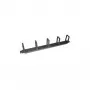 Placa de passagem de cabos LogiLink para armário elétrico - RAL 9005 - 1U - 48,3 cm (19 polegadas)