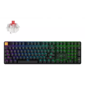 Teclado sem fios Keychron J5 - layout US - Super Red Linear - preto