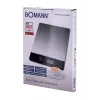 Bomann KW 1421 CB balança de cozinha, ecrã LCD, aço inoxidável, 160 x 230 x 18 mm, AAA, preta (614211)