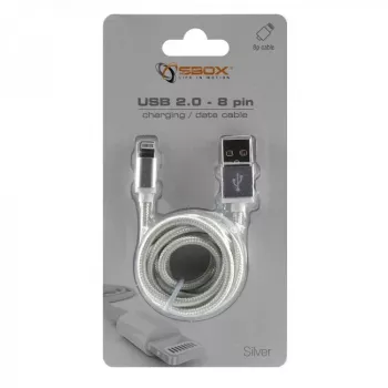 Sbox USB 2.0 8 Pin IPH7-S prateado