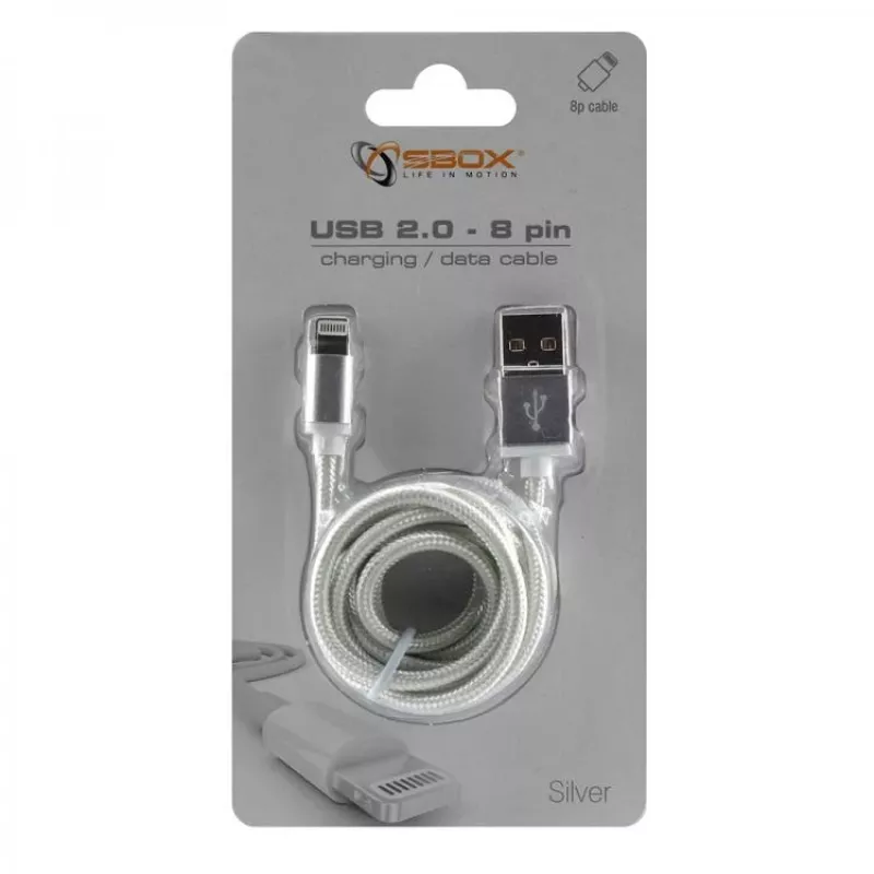 Sbox USB 2.0 8 Pin IPH7-S prateado