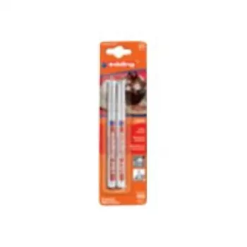 Marcadores Edding e-751 branco ponta fina, pack de 2, tinta branca