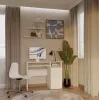 Secretária e shop PORTO direita branco, tampo retangular de aglomerado 985×510×755 mm, 1 gaveta, prateleira para teclado