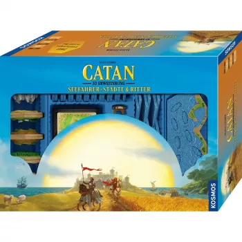 Jogo de tabuleiro Kosmos KOO Catan 3D – conjunto de expansão Seefahrer + Städte & Ritter