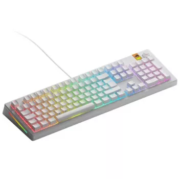 Glorious PC Gaming Race GMMK 3 HE 100% teclado gaming pré-montado branco LEDs RGB Glorious Fox HE USB