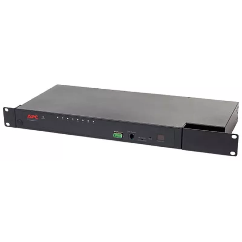 Switch KVM APC KVM0108A, 8 portas PS/2 VGA, rack 1U, 1600x1200, preto