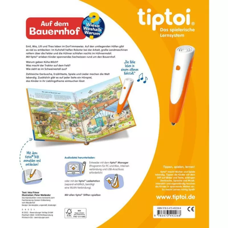 tiptoi Wieso? Weshalb? Warum? Auf dem Bauernhof, livro educativo