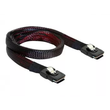 Cabo SAS DeLOCK 83073 0,1 m preto vermelho