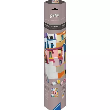 Conjunto de pintura em tela Ravensburger CreArt Canvas Edition: Casas coloridas, modelo 25527